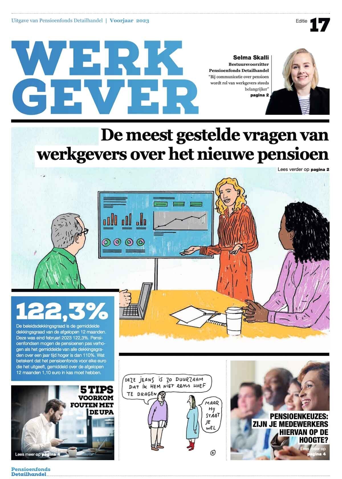 Omslag van de krant De Werkgever