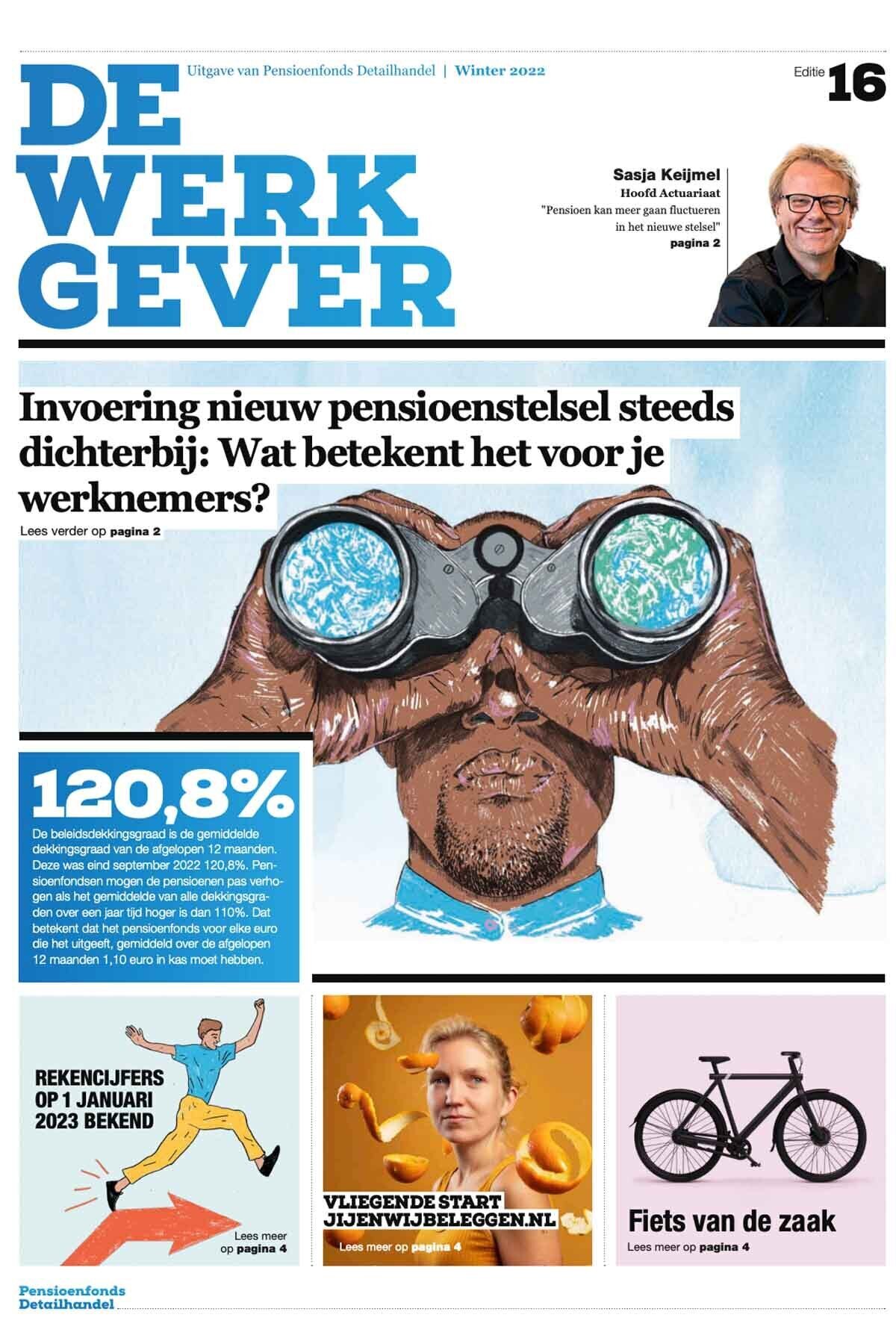 Omslag van de krant De Werkgever