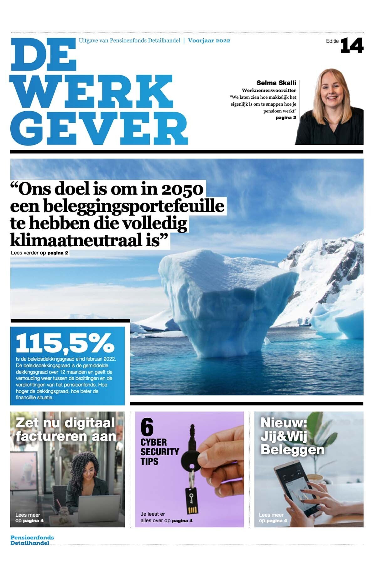 Omslag van de krant De Werkgever