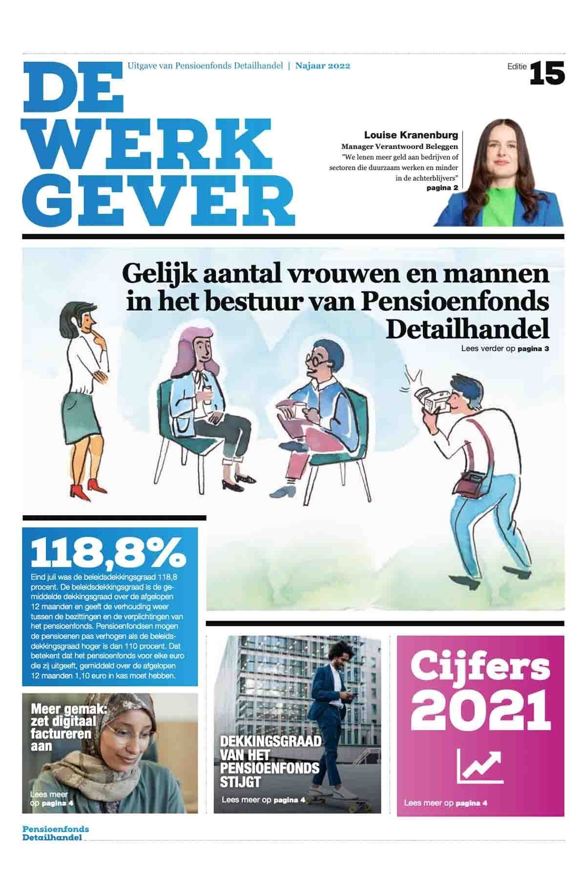Omslag van de krant De Werkgever