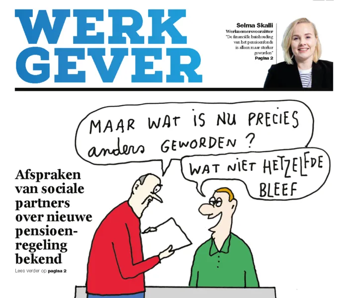 Omslag van de krant De Werkgever nr21